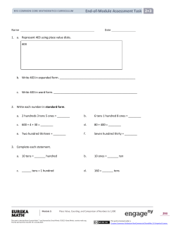 End-of-Module Assessment