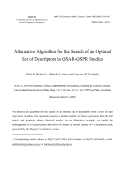 Alternative Algorithm for the Search of an Optimal Set of