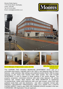 This SUPERB TWO DOUBLE BEDROOM APARTMENT forms part of