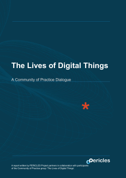 The Lives of Digital Things