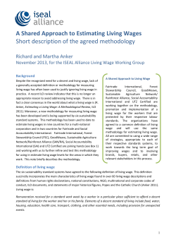 A Shared Approach to Estimating Living Wages
