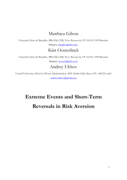 Extreme Events and Short-Term Reversals in Risk Aversion