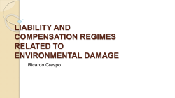 liability and compensation regimes related to environmental damage