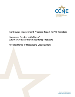 CIPR Template - American Association of Colleges of Nursing