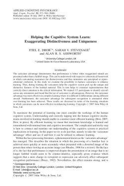 Helping the cognitive system learn: exaggerating