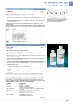 Cell Extraction and Lysis Extraction kits - protein