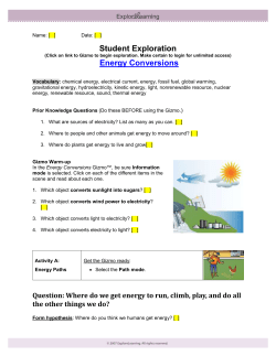 Question: Where do we get energy to run, climb, play, and do all the