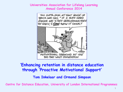 proactive motivational support - The Universities Association for