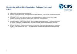 Negotiation skills and the Negotiation Challenge first round