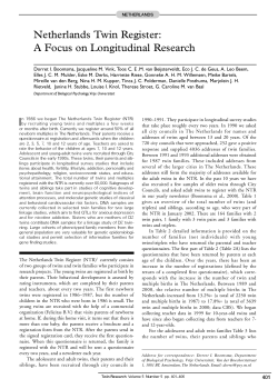 Netherlands Twin Register: A Focus on Longitudinal Research