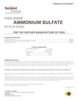 ammonium sulfate - JR Simplot Company