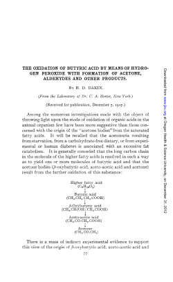 The oxidation of butyric acid by means of hydrogen peroxide with