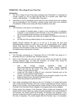 PROMOTION &ndash; Win a Kings Of Leon Prize Pack Introduction 1. The