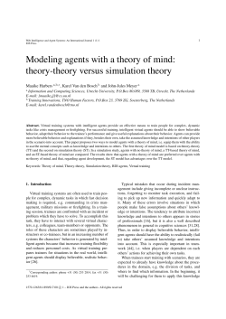 Modeling agents with a theory of mind: theory