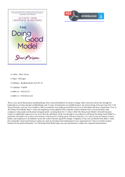 (PDF Read) The Doing Good Model: Activate Your