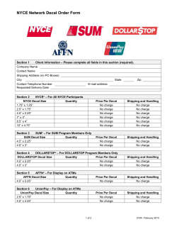 INSTITUTION RECORD / ORGANIZATION FORM