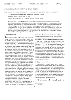NONLINEAR AMPLIFICATION OF LIGHT PULSES aE