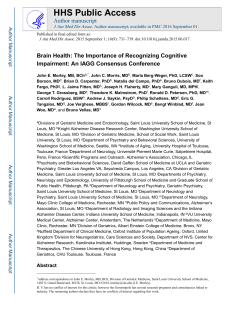 The Importance of Recognizing Cognitive Impairment