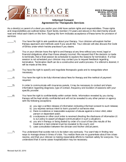 As a client(s) you have certain rights and responsibilities