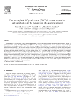 Free atmospheric CO2 enrichment (FACE) increased respiration