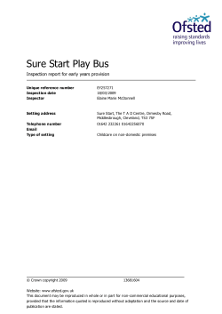 Sure Start Play Bus