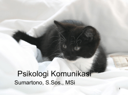 Pertemuan 1 - Psikologi Komunikasi
