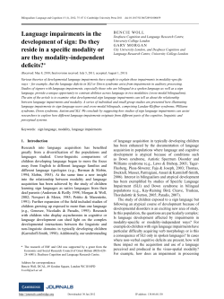 Language impairments in the development of sign: Do they reside in