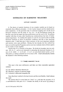 ESTIMATES OF HARMONIC MEASURES