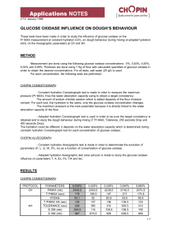 GLUCOSE OXIDASE INFLUENCE ON DOUGH`S BEHAVIOUR