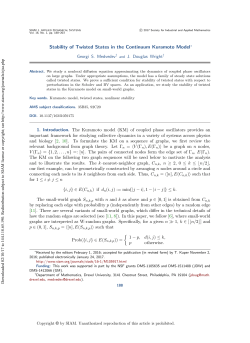 Stability of Twisted States in the Continuum Kuramoto Model | SIAM