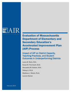 Accelerated Improvement Plan (AIP) Process Evaluation (February