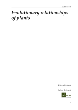 Evolutionary relationships of plants