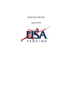 FENCING RULES April 2014