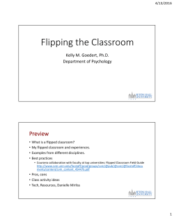 Flipping the Classroom - Seton Hall University