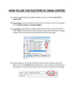 how to use the plotters at grad center!