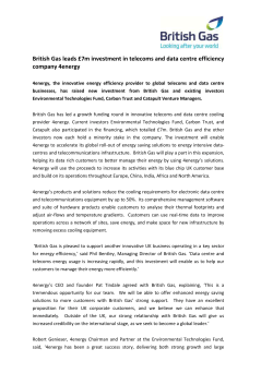british gas press release template