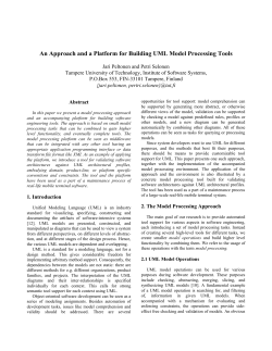 An Approach and a Platform for Building UML Model Processing Tools