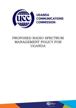 proposed radio spectrum management policy for uganda