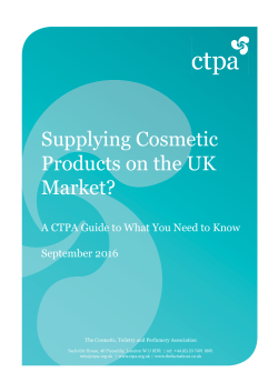 Supplying Cosmetic Products on the UK Market?