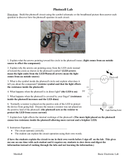 Photocell Lab answers