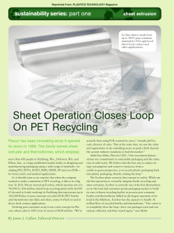 Sheet Operation Closes Loop On PET Recycling