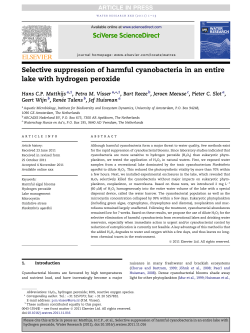 Selective suppression of harmful cyanobacteria in an entire - In-Situ