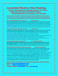 Summer Camp Shows for All Ages! Choose Your Show!