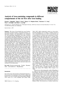 Analysis of iron-containing compounds in different compartments of