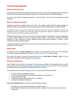 postdoctoral research