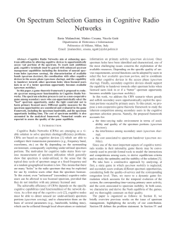 On Spectrum Selection Games in Cognitive Radio Networks