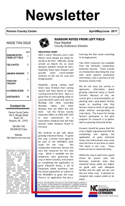 inside this issue random notes from left field