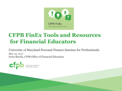 Financial Education - University of Maryland Extension