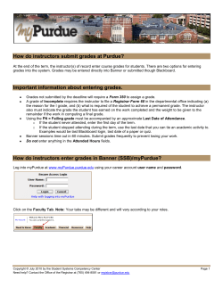 enter grades in Banner