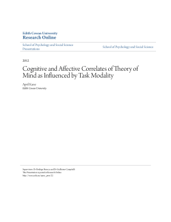 Cognitive and Affective Correlates of Theory of